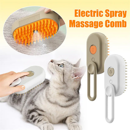 3-in-1 Steam Grooming Brush for Pets
