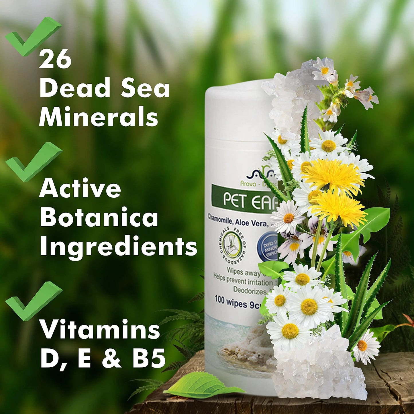 Pet Ear Cleansing Wipes 100 Count